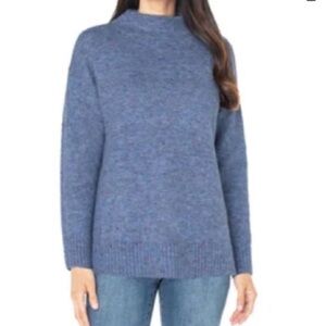 Well Worn Wool Blend Mock Neck Sweater Womens XXL Nep Yarn Gray Blue BUNDLE of 2